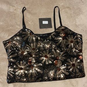 Sequin Crop Top
